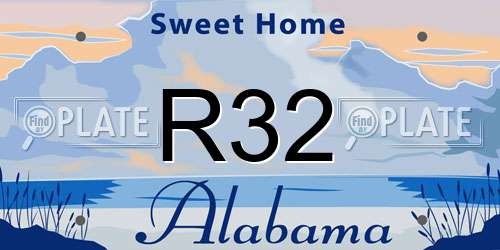R32 Alabama License Plate