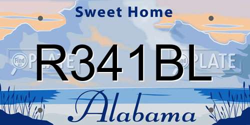 R341BL Alabama License Plate