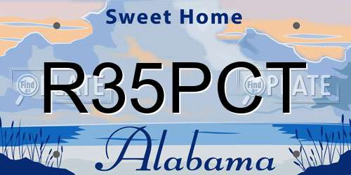 R35PCT Alabama License Plate