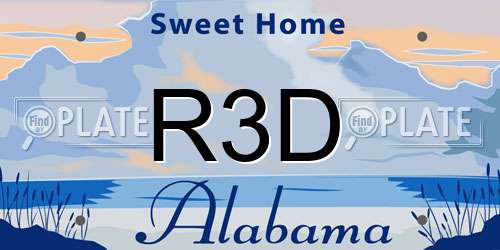 R3D Alabama License Plate