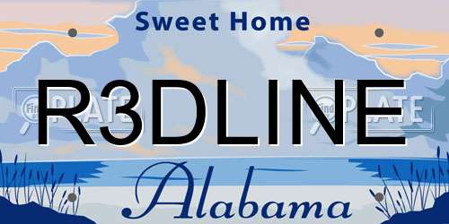 R3DLINE Alabama License Plate