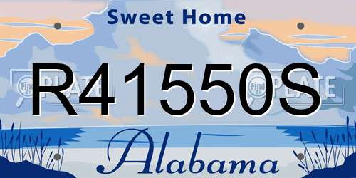 R41550S Alabama License Plate