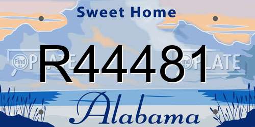 R44481 Alabama License Plate