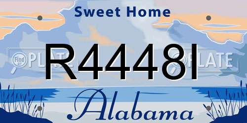 R4448I Alabama License Plate