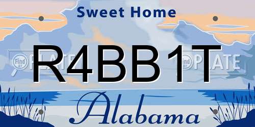 R4BB1T Alabama License Plate