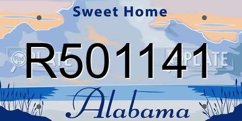 R501141 Alabama License Plate