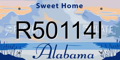 R50114I Alabama License Plate