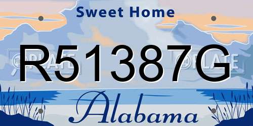 R51387G Alabama License Plate