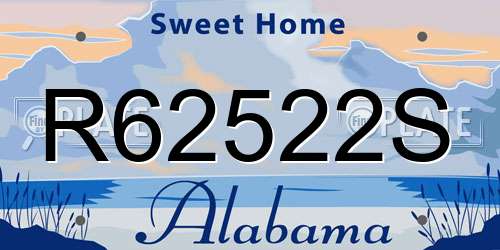 R62522S Alabama License Plate