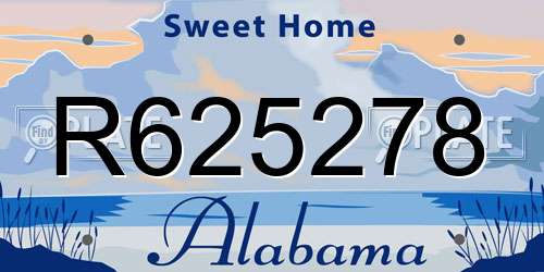 R625278 Alabama License Plate