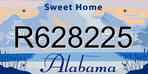 R628225 Alabama License Plate