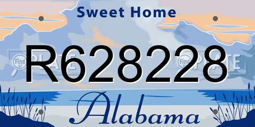 R628228 Alabama License Plate