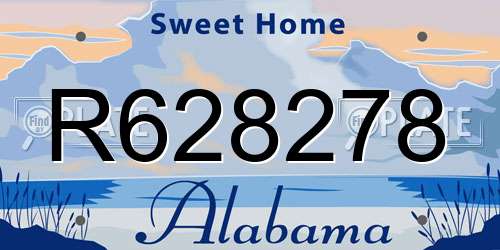 R628278 Alabama License Plate