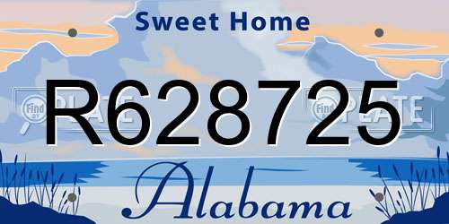 R628725 Alabama License Plate