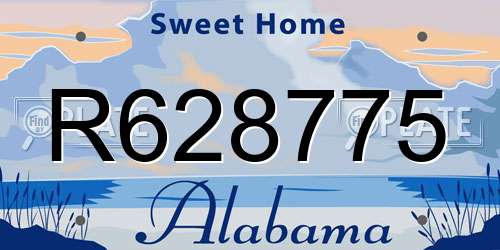 R628775 Alabama License Plate