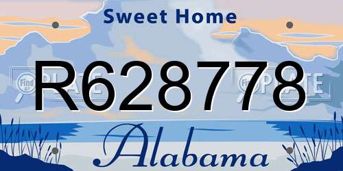 R628778 Alabama License Plate
