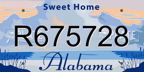 R675728 Alabama License Plate