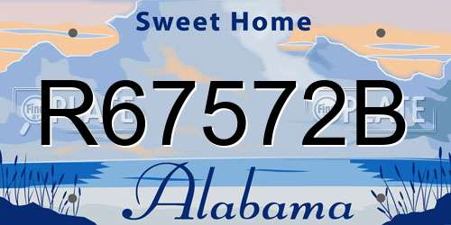 R67572B Alabama License Plate