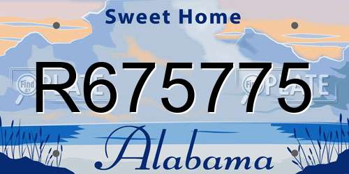 R675775 Alabama License Plate