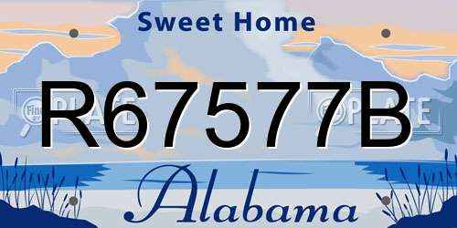 R67577B Alabama License Plate