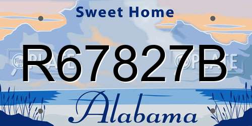 R67827B Alabama License Plate