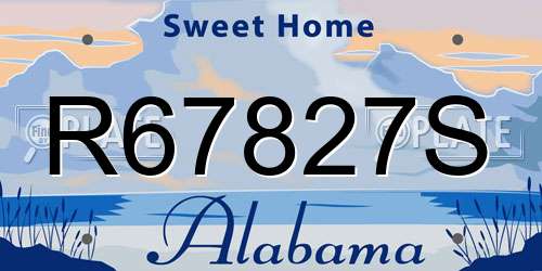 R67827S Alabama License Plate