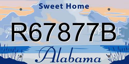 R67877B Alabama License Plate