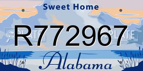 R772967 Alabama License Plate
