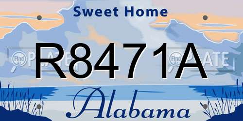 R8471A Alabama License Plate
