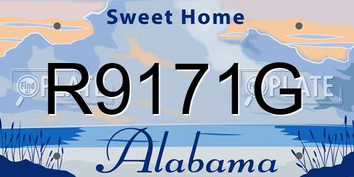 R9171G Alabama License Plate