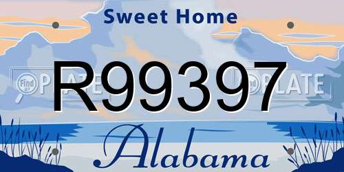 R99397 Alabama License Plate