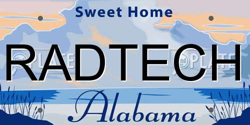 RADTECH Alabama License Plate