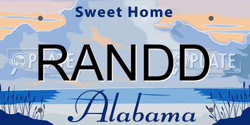 RANDD Alabama License Plate