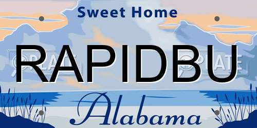RAPIDBU Alabama License Plate