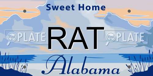 RAT Alabama License Plate