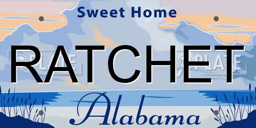 RATCHET Alabama License Plate