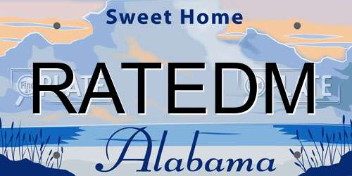 RATEDM Alabama License Plate