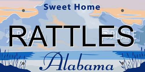 RATTLES Alabama License Plate