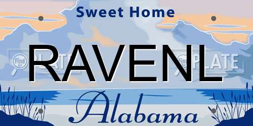RAVENL Alabama License Plate
