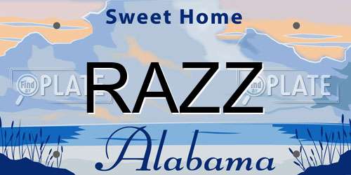 RAZZ Alabama License Plate
