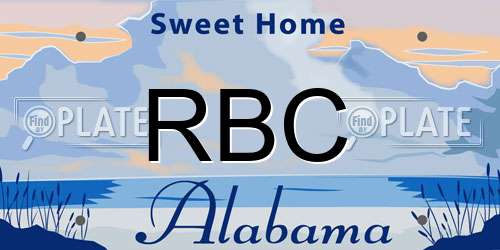 RBC Alabama License Plate