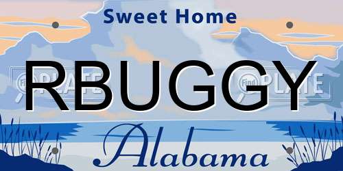 RBUGGY Alabama License Plate