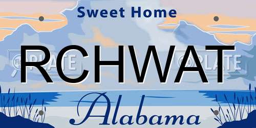 RCHWAT Alabama License Plate