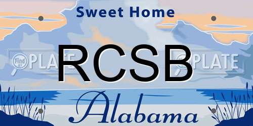 RCSB Alabama License Plate