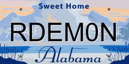 RDEM0N Alabama License Plate