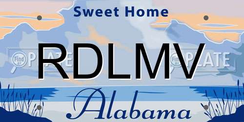 RDLMV Alabama License Plate