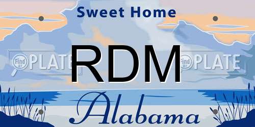 RDM Alabama License Plate