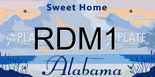 RDM1 Alabama License Plate