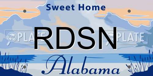 RDSN Alabama License Plate
