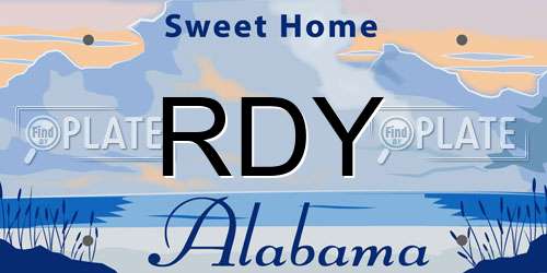 RDY Alabama License Plate